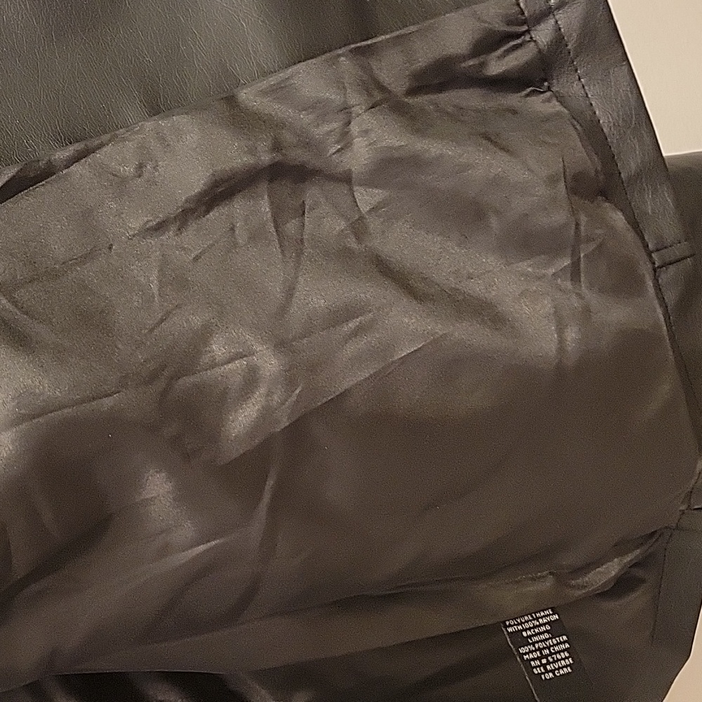 NWT New Look Black Leather Jacket - Picture 6 of 8